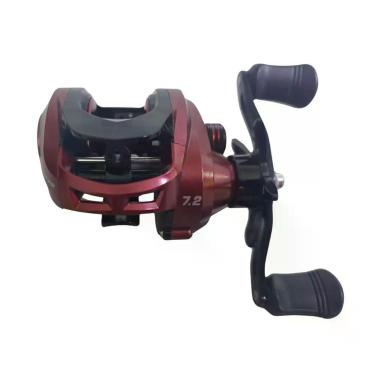 Imagem de Carretilha para Pesca CW Super 6R 5+1 Rolamentos Carretel de Alumínio Vermelha CW