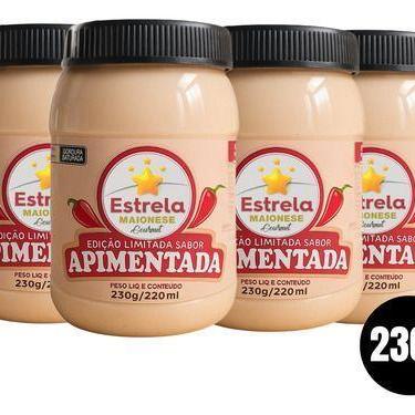 Imagem de Kit Maionese Estrela Edição Limitada Apimentada 230g 4 Unid