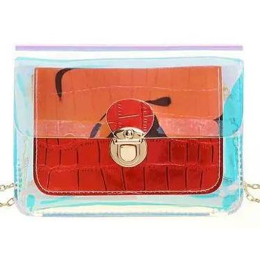 Imagem de Bolsa Feminina Transversal Corrente Crossbody Passeio - Unistar, Verme