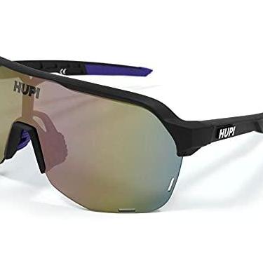 Imagem de Óculos de Sol Bike Hupi Huez Preto/Roxo - Lente Roxo Espelhado, Cor: Preto/roxo