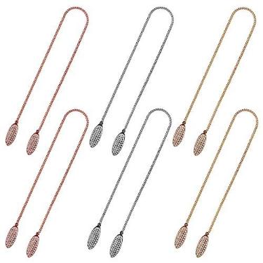 Imagem de Akamino Clipes de guardanapo 6 peças clipes de suporte de babador com correntes ajustáveis flexíveis e clipe de cordão suportes de toalha de bola para odontologia, crianças adultos e idosos - prata