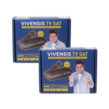 Imagem de Genérico Kit de Receptores VX10 Sat HD Parabólica Digital Banda Ku Preto