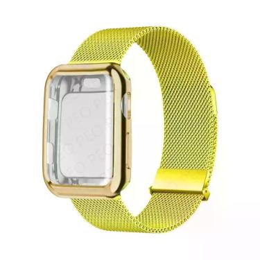 Imagem de Pulseira De Metal Com Fecho Magnético Para Apple Watch, 45mm 44mm 38mm