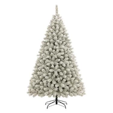 Imagem de Árvore De Natal 2,10cm Pinheiro Luxo Nevada 1200 Galhos Cheia Pé de Ferro Resistente Tradicional Premium