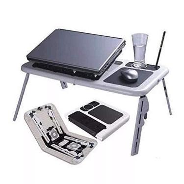Imagem de Mesa Dobrável Notebook Tablet 2 Cooler Mousepad Cabo USB