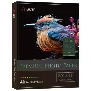 Imagem de Papel Fotográfico A-SUB Satinado 216x279mm 72lb 50 Folhas