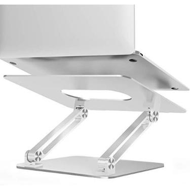 Imagem de Suporte De Alumínio Notebook Macbook Ajustável 11" a 17" Prata Kingo M2