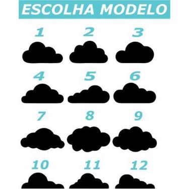 Imagem de Adesivos Decorativos, 50 Nuvens 10cm Escolha Modelo E Cor - Create 
