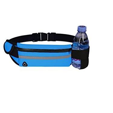 Imagem de Pochete Esportiva Corrida Porta Celular Garrafa Documento Cinta Fitness Cores (Azul)