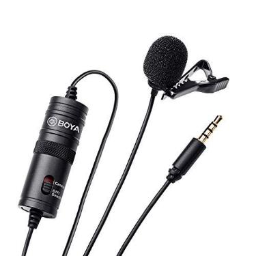 Imagem de BOYA BY-M1 Microfone Condensador Electret de 3,5 mm com adaptador de 1/4" para Smartphones iPhone DSLR Câmeras PC
