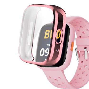 Imagem de smaate Capas de relógio compatíveis com BIGGERFIVE BW02 Smart Watch de 1,8 polegadas, capa de TPU com protetor de tela, protegendo o corpo e a tela do relógio