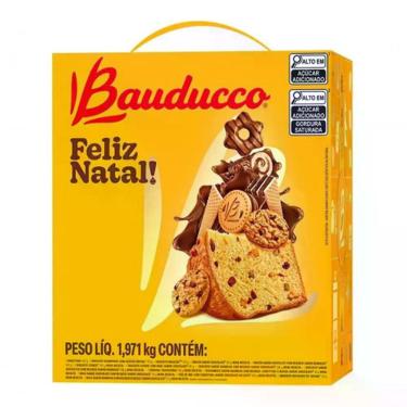 Imagem de Cesta De Natal Bauducco Panetone Pequena 14 Itens Presente