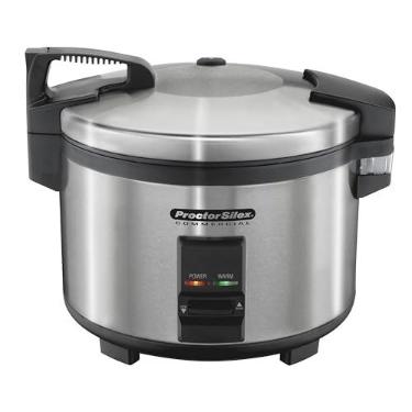 Imagem de Hamilton Beach Commercial Panela Elétrica/Aquecedora De Arroz Proctor Silex 37540, 40 Xícaras Cozido, Antiaderente, Tampa Articulada, Estrutura Aço Inoxidável