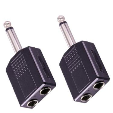 Imagem de HEMOTON Adaptador De Áudio Mono 2 Peças Conversor De Áudio Divisor De Áudio Fone De Ouvido Com Plugue