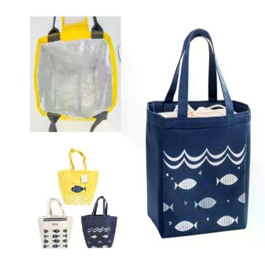 Imagem de Bolsa Termica Portatil Sacola Cooler Praia Necessaire Fitness Marmiteira Lancheira Ecologica Academia Viagens
