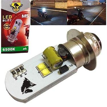Imagem de Lampada Led m5 Moto Biz 100/125 Pop Bros 09/12 Crypton Gsr Farol super branco 6500k efeito xenon