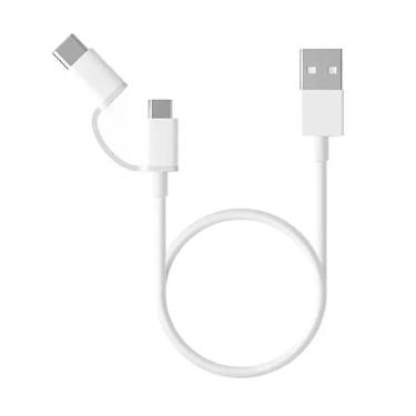 Imagem de Cabo USB Xiaomi SJX02ZM 2 Em 1 - Branco 1 Metro