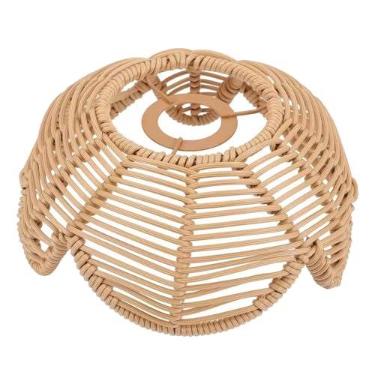 Imagem de Ioensy Abajur de vime sintético trançado, estilo boho, para luminária pendente ou de chão, ideal para decoração de quarto, casa de hóspedes, bar e