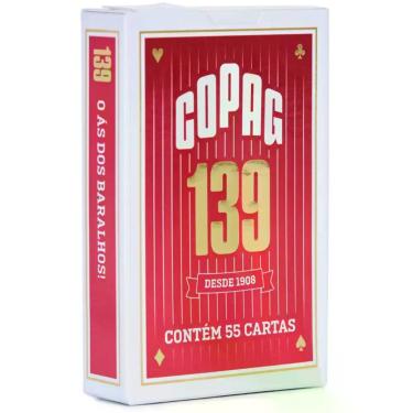 Imagem de Cartas De Baralho Copag 139 Lacrado Tradicional Original Vermelho Port