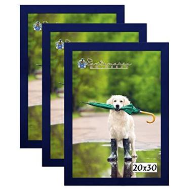 Imagem de Kit 3 Molduras Porta Retrato 20X30 Azul