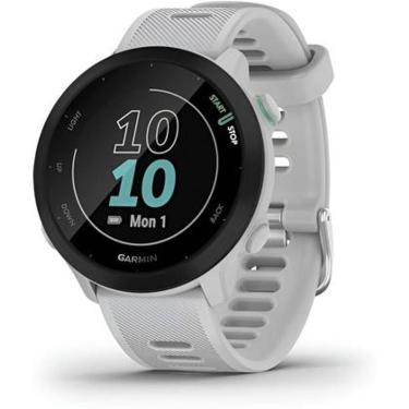 Imagem de Relógio GarminForerunner 55 Branco Monitor Cardíaco GPS