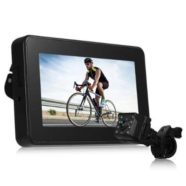 Imagem de Snsowed Câmera de 2 Milhões de Imagens Nítidas Em Tempo Real para Bicicleta, Visão Traseira 1080P Com Monitor 4,3", Visão Noturna, Grande Angular, Suporte Giratório,