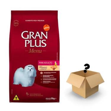 Imagem de Ração Gran Plus Cães Menu Adultos Mini Frango E Arroz - 15Kg + Uma Surpresa