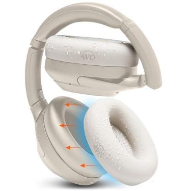 Imagem de WC Sweatz XM4 - Capas de suor protetoras do Earpad para a Sony WH1000XM4 por WC | Capas de orelha de silicone para fones de ouvido Sony WH-1000XM4 | SULHOVE E FACILMADO | Prata