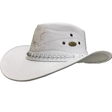 Imagem de Chapéu Country em Couro Legítimo Kapell Cowboy Rodeio Roça Americano (G, CAFÉ)