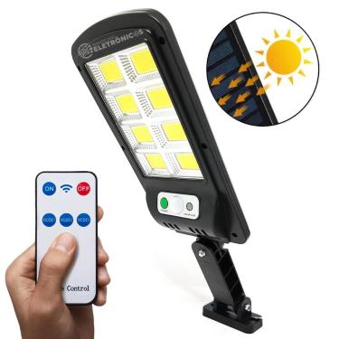 Imagem de Refletor Solar Sem Fio Contém 160 LEDs Sensor De Presença 200w Luminár