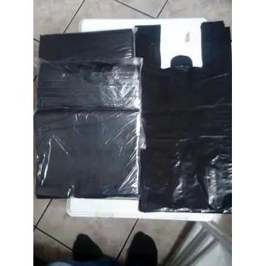Imagem de Kit 100 Sacola Plástica Pretas Média 40x50 Resistentes - Higipack