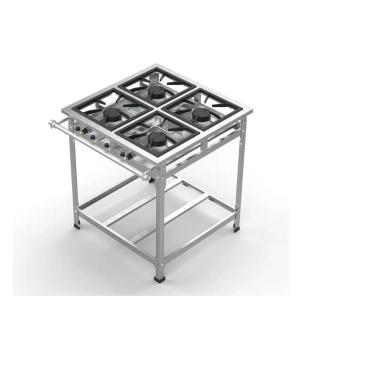Imagem de Fogão Industrial 4 Bocas 30x30 P5 Ap em Aço Inox Leona