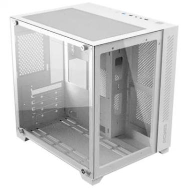 Imagem de Gabinete Gamer Pcyes Forcefield Ghost,Mid Tower, Frontal E Lateral Em Vidro, Sem Fan, Sem Fonte, Branco - Gffwgp