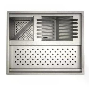 Imagem de Escorredor P/ 48 Cm Inox Varanda Gourmet Embutir Pia Granito