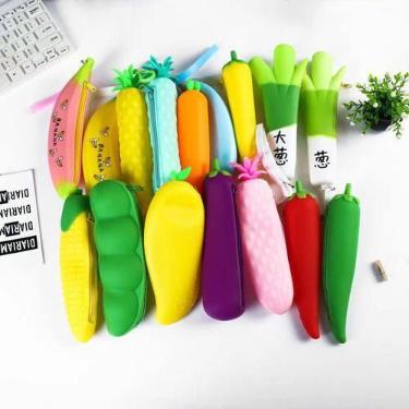 Imagem de Estojo Escolar De Silicone Frutas/legumes/pet - oem, pata azul