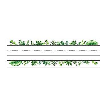 Imagem de Schoolgirl Style Placas de identificação Simply Boho 36 peças Boho para mesas de estudantes com borda vegetal, placas de nome boho para sala de aula, placas de identificação Boho para sala de aula