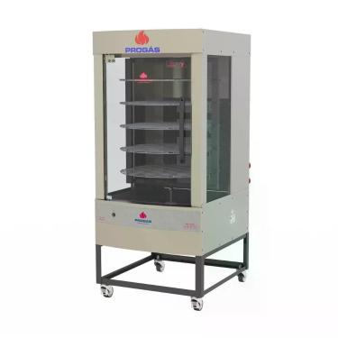 Imagem de Forno Assador Multiuso a Gás 75kg Giratório 5 Grelhas PRP-242 G5 Inox Progás Bivolt