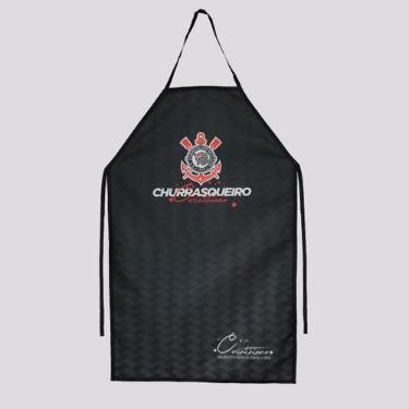 Imagem de Avental Churrasqueiro Corinthians Preto - Sude, Único