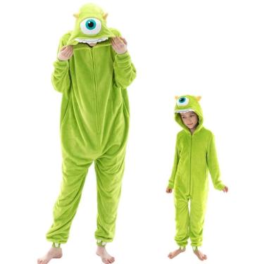 Imagem de Pijama COSUSKET Snug Fit unissex para adultos, flanela verde