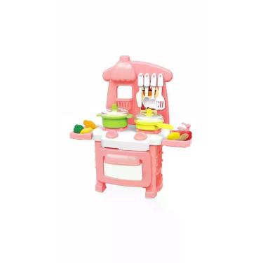 Imagem de Mini Cozinha Infantil Brinquedo Criança Completa Acessór Ros - Congrat