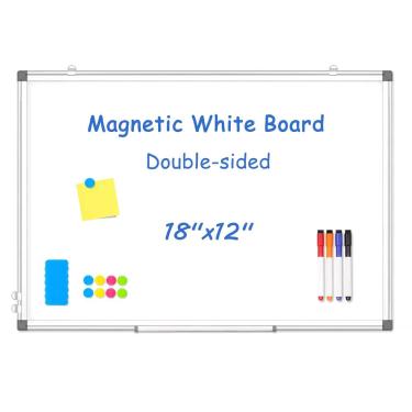 Imagem de Quadro Branco WALGLASS 46x30cm Dupla Face Magnético