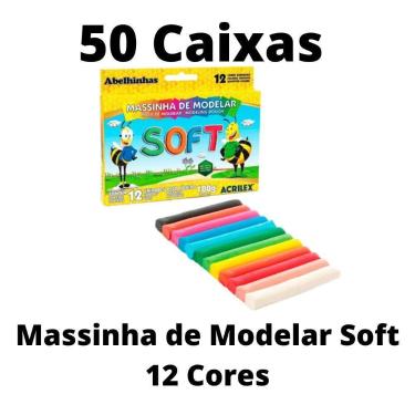 Imagem de 50UN Massinha de Modelar Soft 12 Cores  - ACRILEX