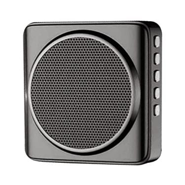 Imagem de predolo Amplificador de voz recarregável, com suporte para microfone USB cartão TF de alto-falante portátil para turístico, reunião, PRETO