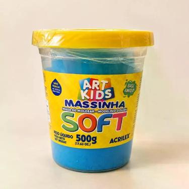 Imagem de Massa Para Modelar Soft Pote 500g Acrilex 1un, Azul