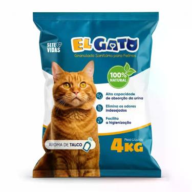 Imagem de Areia Higienica El Gato Natural Talco Lavanda 4kg Antiodor -, 1un