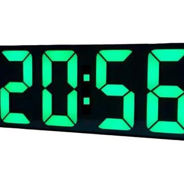 Imagem de Relógio Digital LED de Mesa e Parede com Data, Alarme, Temperatura e Controle de Luminosidade – Preto (Led Verde)