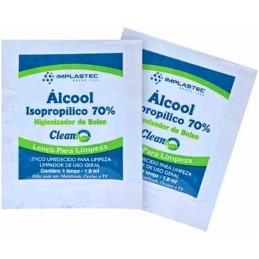 Imagem de Lenço De Alcool Isopropilico 70% Higienizador De Bolso