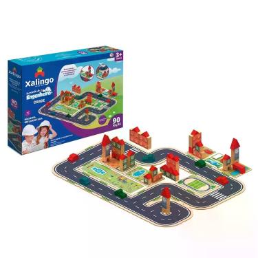 Imagem de Blocos de Construir e Montar Brincando de Engenheiro Brinquedo Xalingo