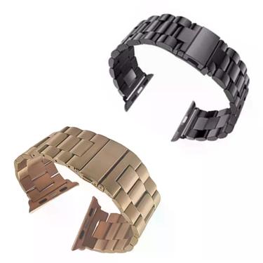 Imagem de Kit 2 Pulseiras Aço 3 Elos Relogio Smartwatch Inteligente