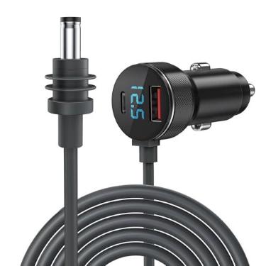 Imagem de H'MASTON Cabo de Alimentação Veicular para Starlink Mini USB + Tipo C Adaptador Carregador de Carro DC 12V/24V com Visor Digital À Prova D'Água para Carros, Caminhões, Motorhomes e Barcos（2 Metros）